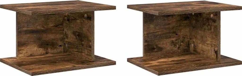 Nachttisch 2 pcs Geräucherte Eiche 40 x 30 x 25 cm
