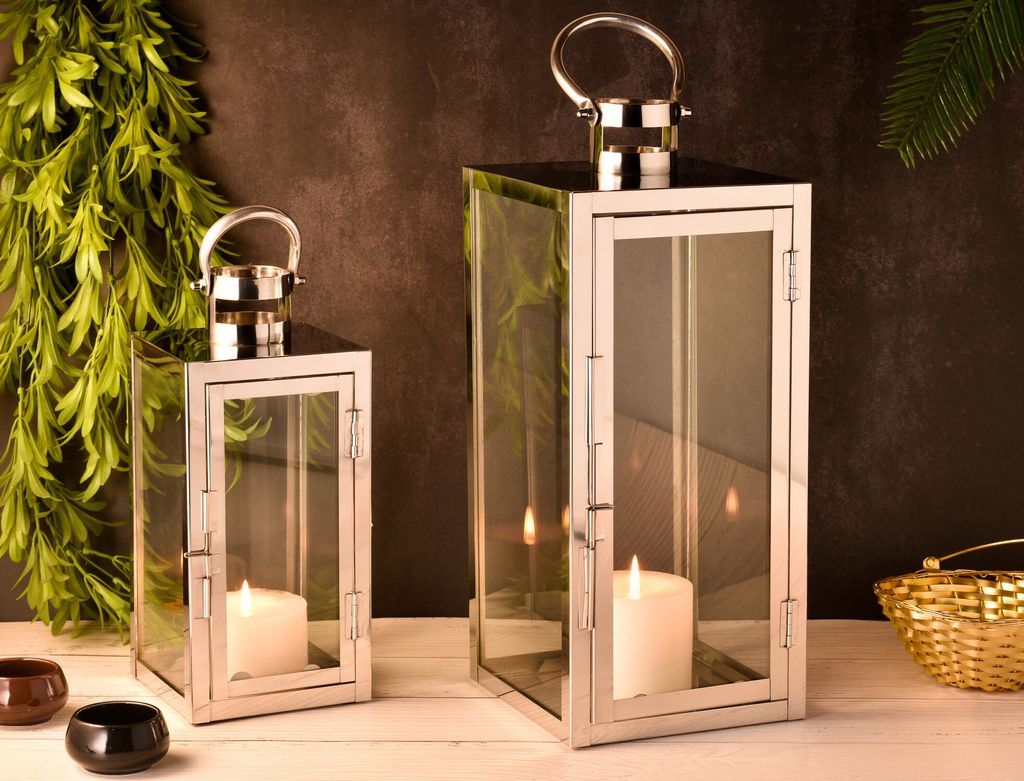 Set Di 2 Lanterne Da Giardino In Metallo – Nero E Oro – Decorazione Da Esterno/Interno – Marrakech Orient - 4