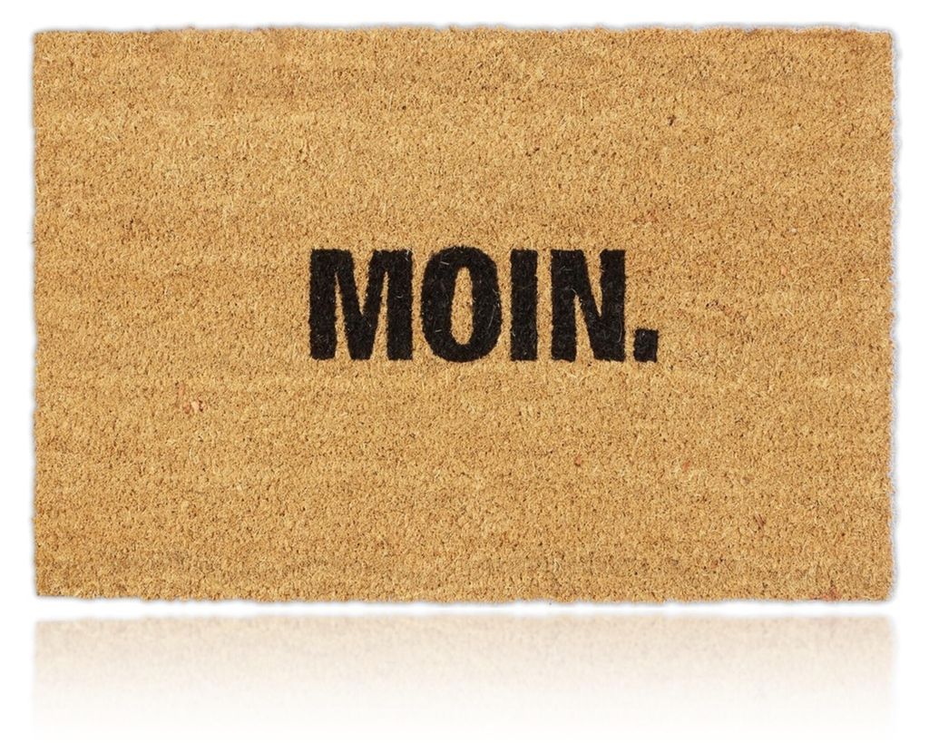 Relaxdays deurmat van kokosvezel, model "Moin.", antislip, Productafbeelding  AI-gegenereerde afbeelding