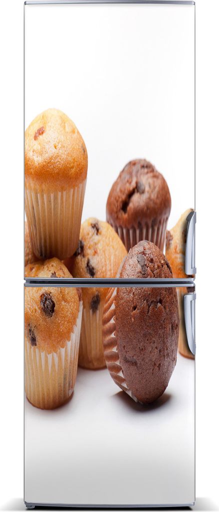 Tulup Kühlschrankdekoration - Magnetmatte - 60 cm x 180 cm - Magnet auf dem Kühlschrank - Cupcakes
