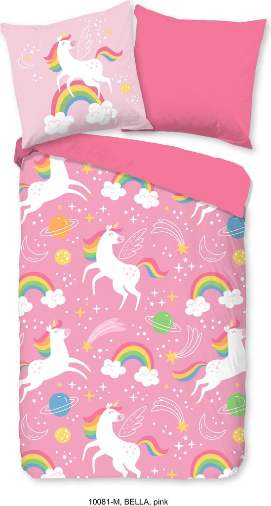 Duvet Pure DB 135x200 cm - unicorns and rainbows, washable duvet