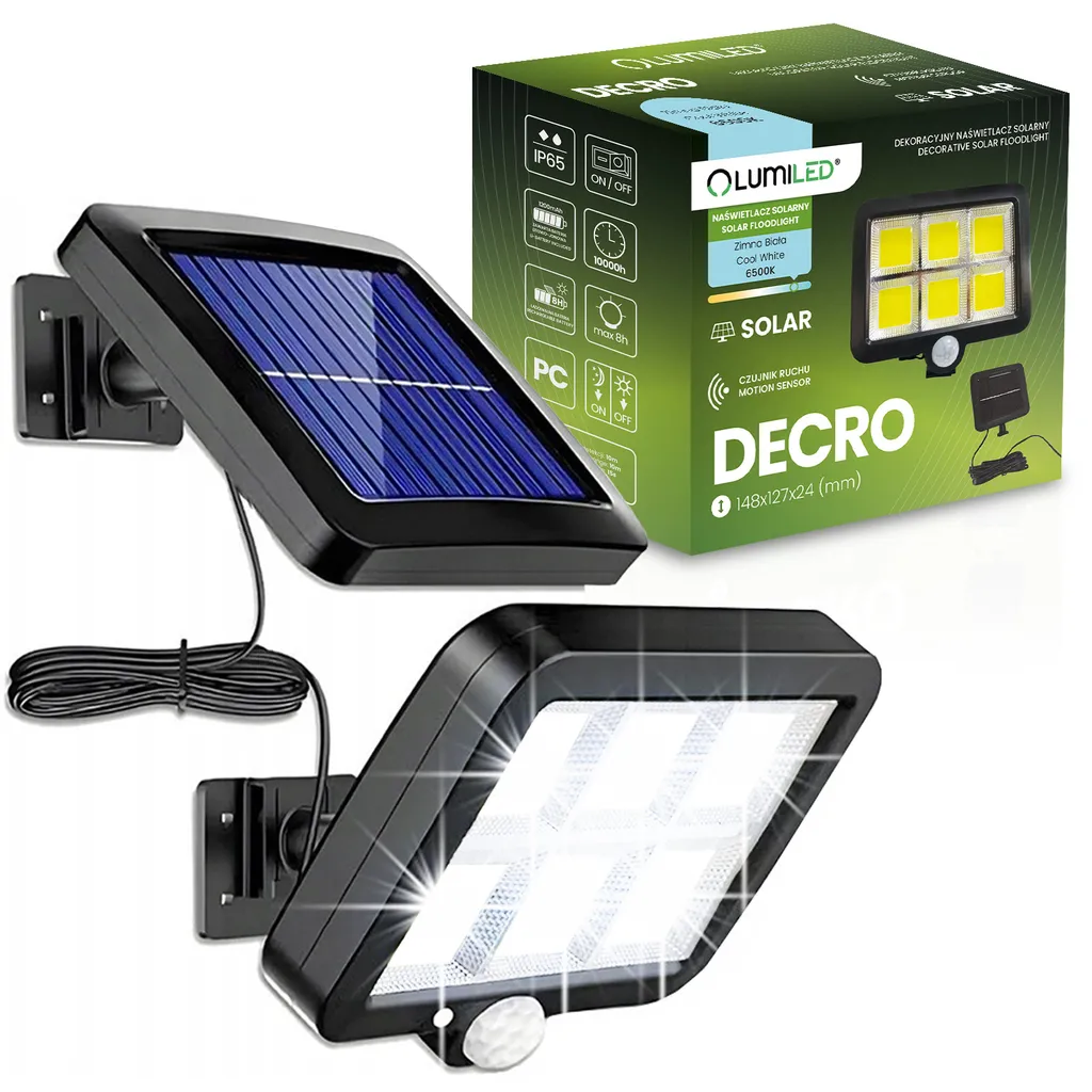 Lampe Solaire Anti-Obscurité IP65 avec Capteur de Mouvement Ultra Sensible