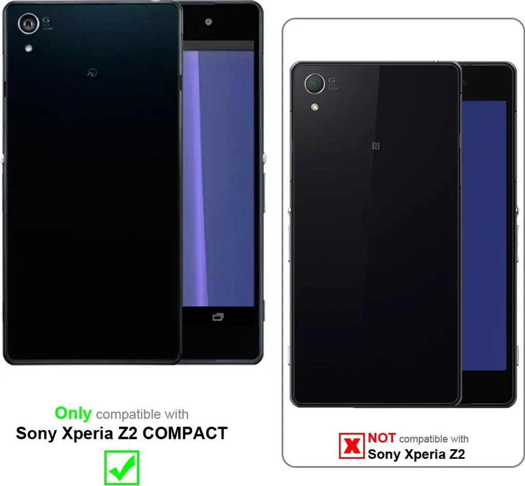 Cadorabo Cover Libro Per Sony Xperia 1 II – Portafoglio Azzurro Scuro E Nero Con Slot Carte E Stand