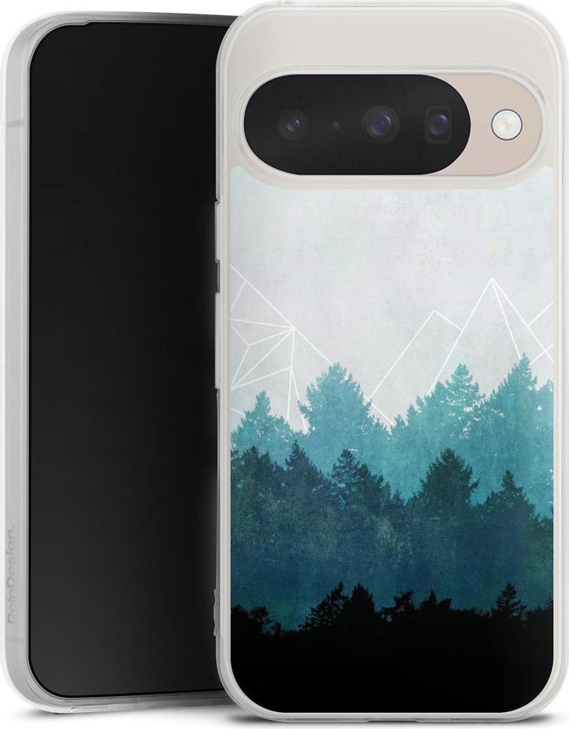 DeinDesign Handyhülle für Google Pixel 10 Pro Silikon Hülle Case Smartphone Schutzhülle Abstrakt Baum Wald