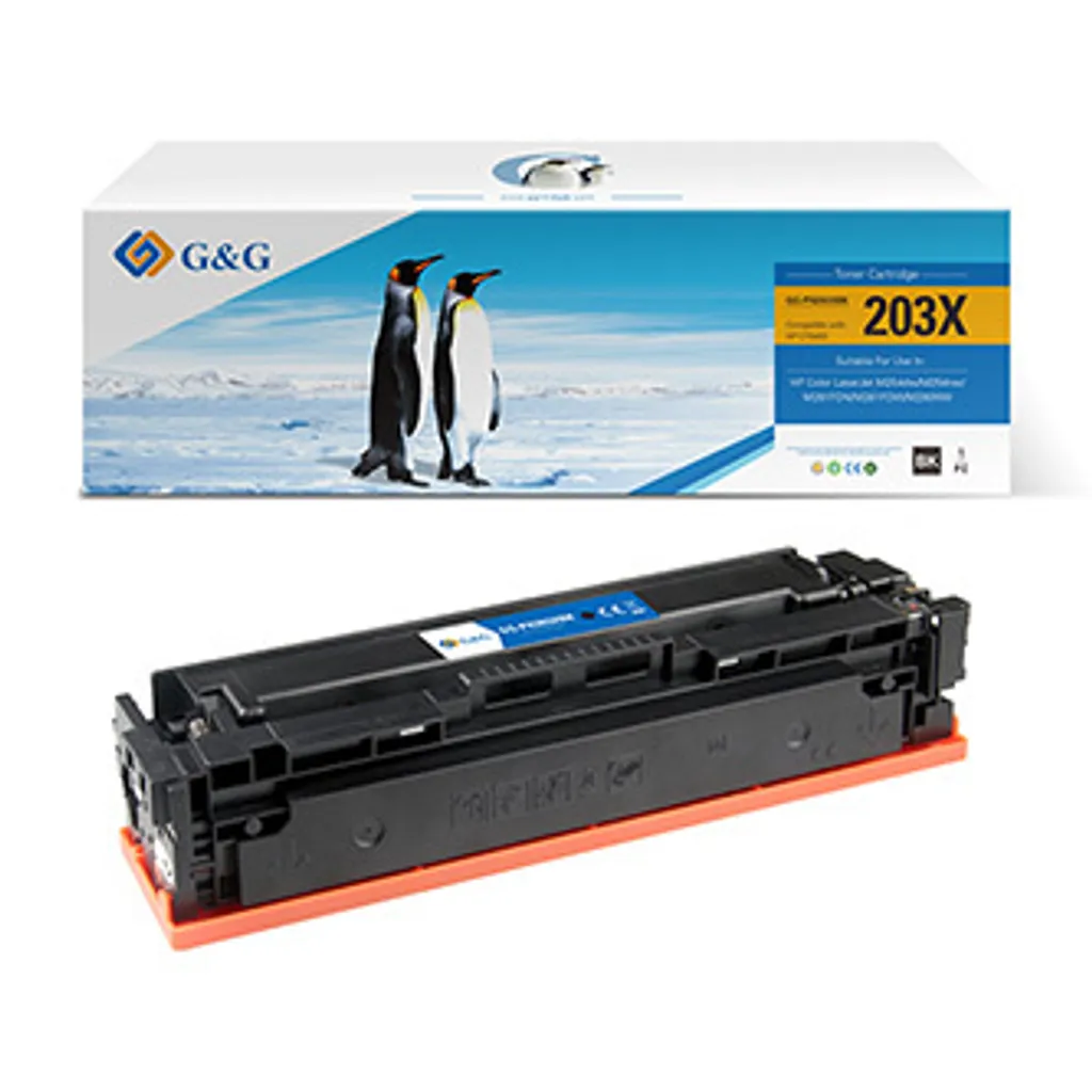 Toner G&G HP 203X CF540X High Yield 3.2K - Nero Professionale NT-PH203XBK