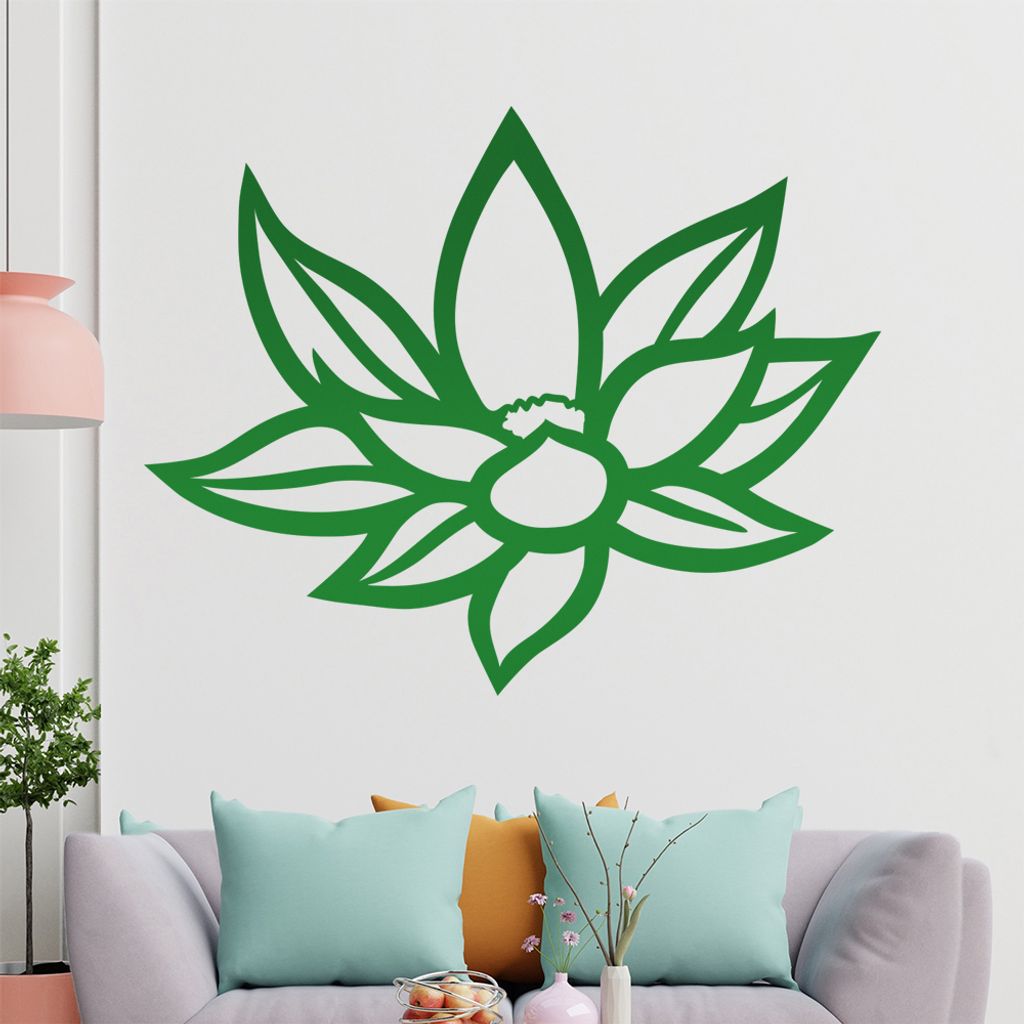 KIWISTAR Lotusblüte Wandtattoo in 6 Größen - Wandaufkleber Wall Sticker - Dekoration, Küche, Wohnzimmer, Schlafzimmer, Badezimmer