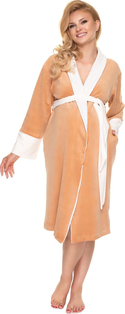 PeeKaBoo Umstandsbademantel für Damen Malevolent cappuccino L/XL