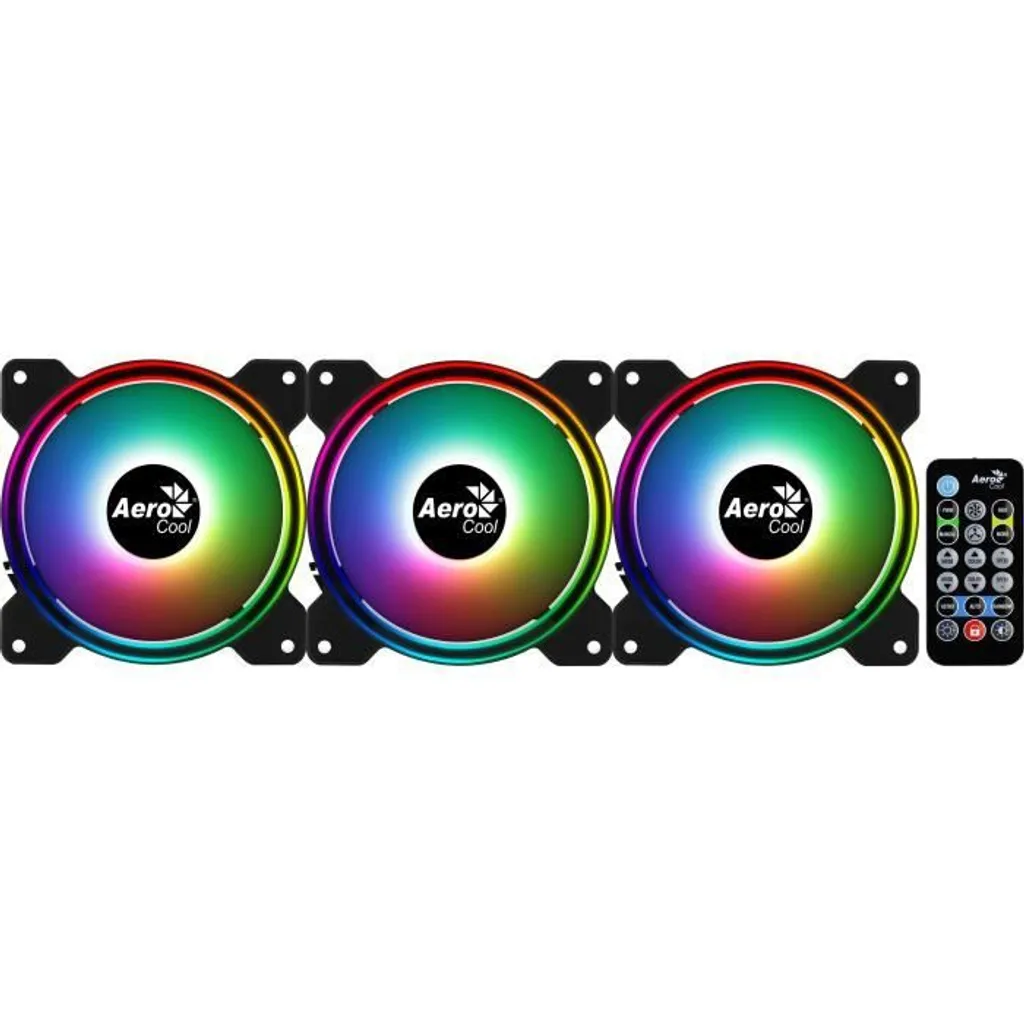 Aerocool Saturn 12F Pro Pack de 3 Ventilateurs LED ARGB 120mm - 3