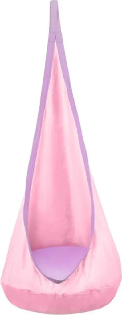 Chaise suspendue cocon rose en coton : assise ultra confortable soft