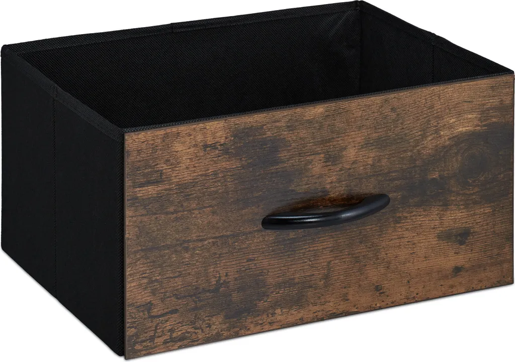 Relaxdays Commode avec Tiroirs et Compartiments Ouverts - Design Bois - 11