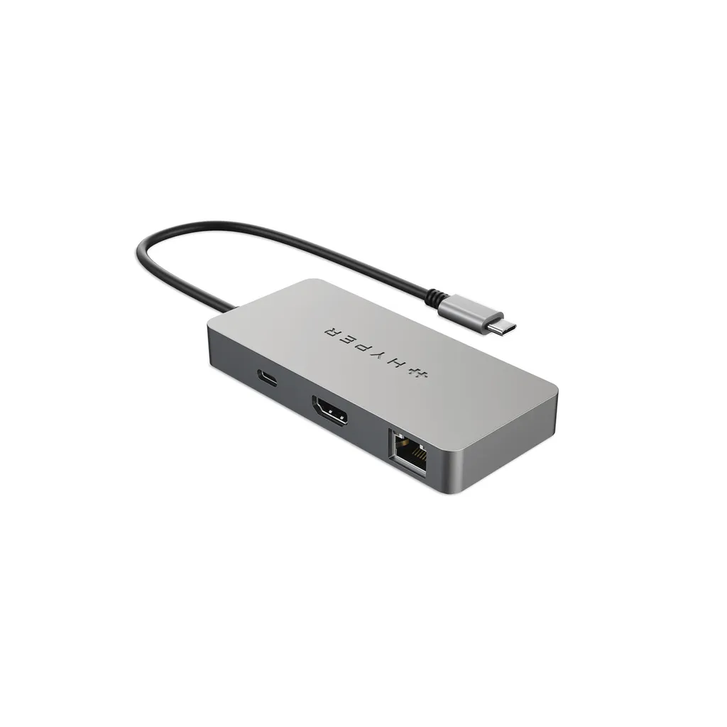 Hub USB-C HYPER HDMB2 adaptateur multiport 5000 Mbit/s en acier robuste - 6