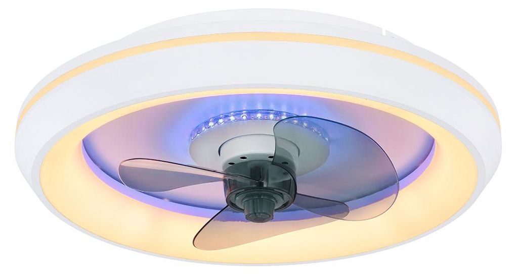 LED Deckenventilator, weiß, CCT, Fernbedienung, 48cm Produktbild 