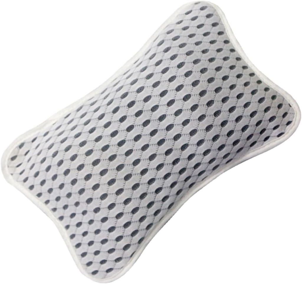 Badewannenkissen aus Polyester-Netzgewebe mit Saugnäpfen, rutschfeste Spa-Kopfstütze fürs Badezimmer