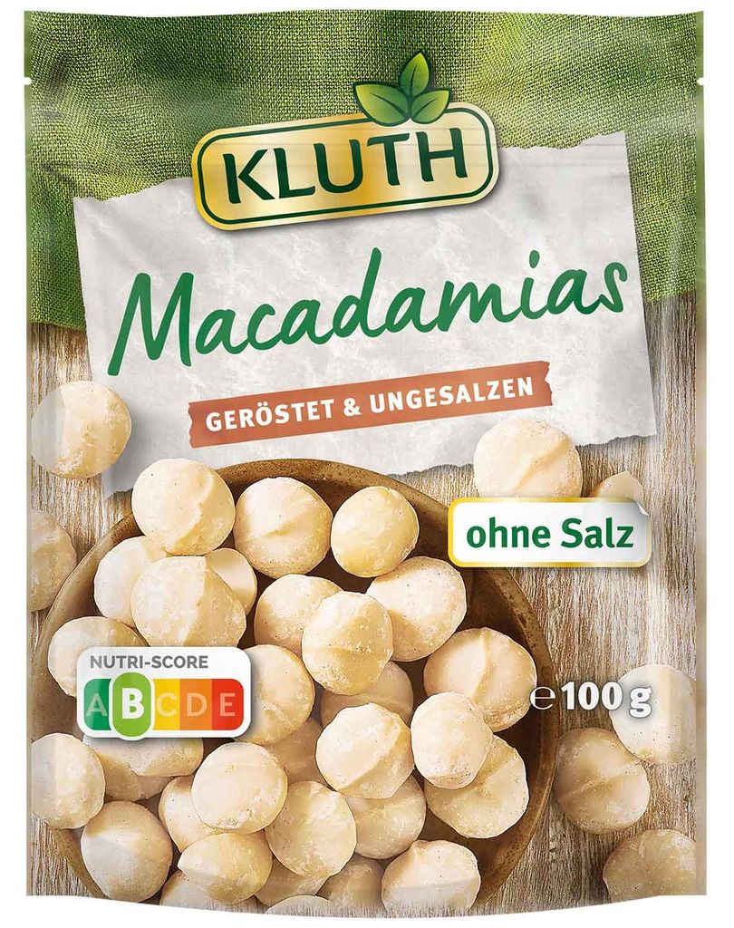 Kluth macadamias prażone i niesolone chrupiące przekąski Zdjęcie produktu 