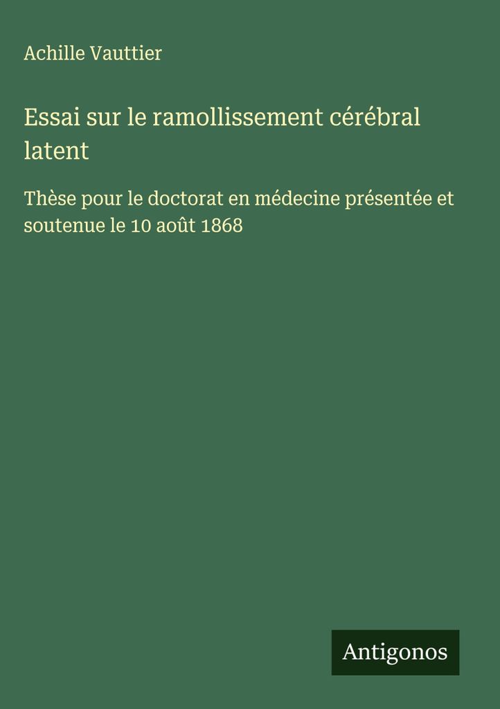 Versuch über latente Gehirnerweichung