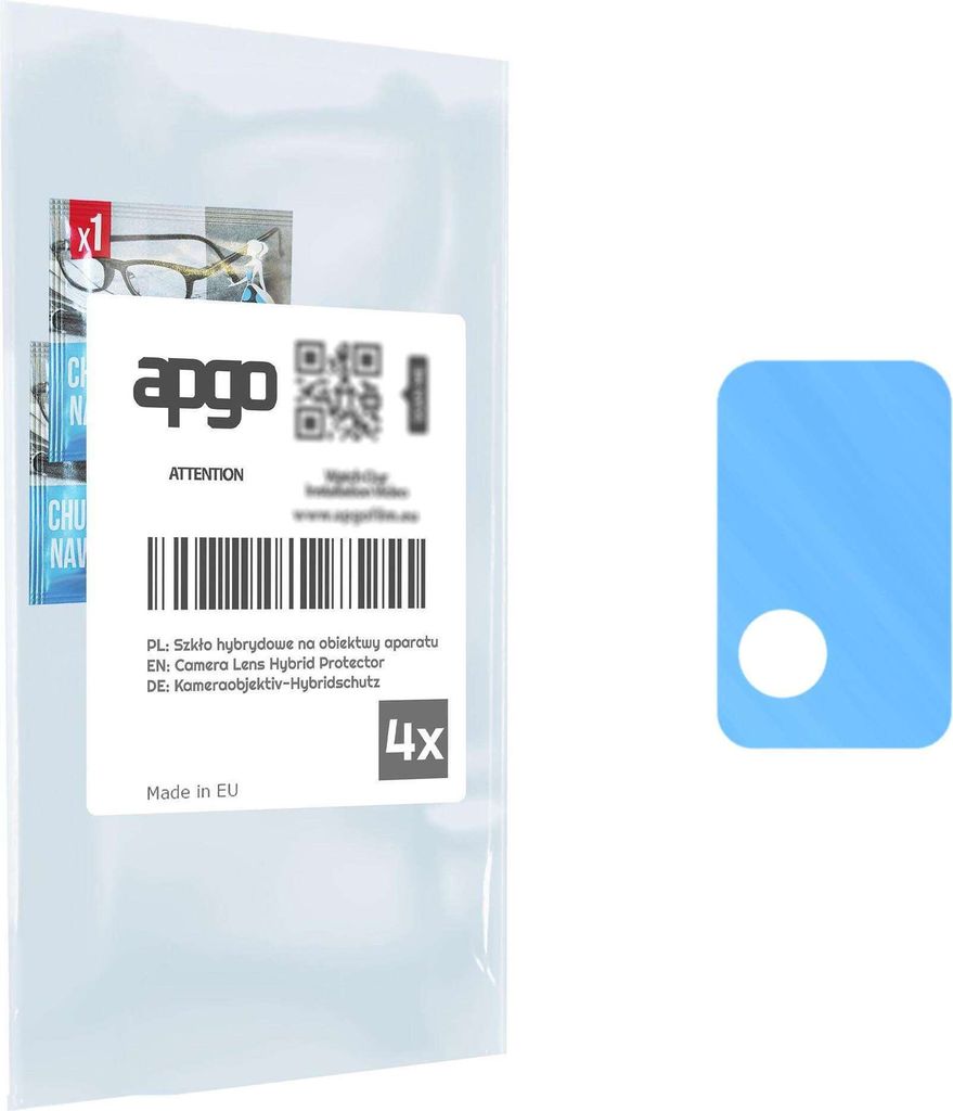 apgo 4 Stück Hybrid Kameraschutz, Kamera-Schutzglas kompatibel mit ZTE Blade A31, Linsenschutz, 9H Härte, Schutz für Kameraobjektiv, Anti-Kratze...