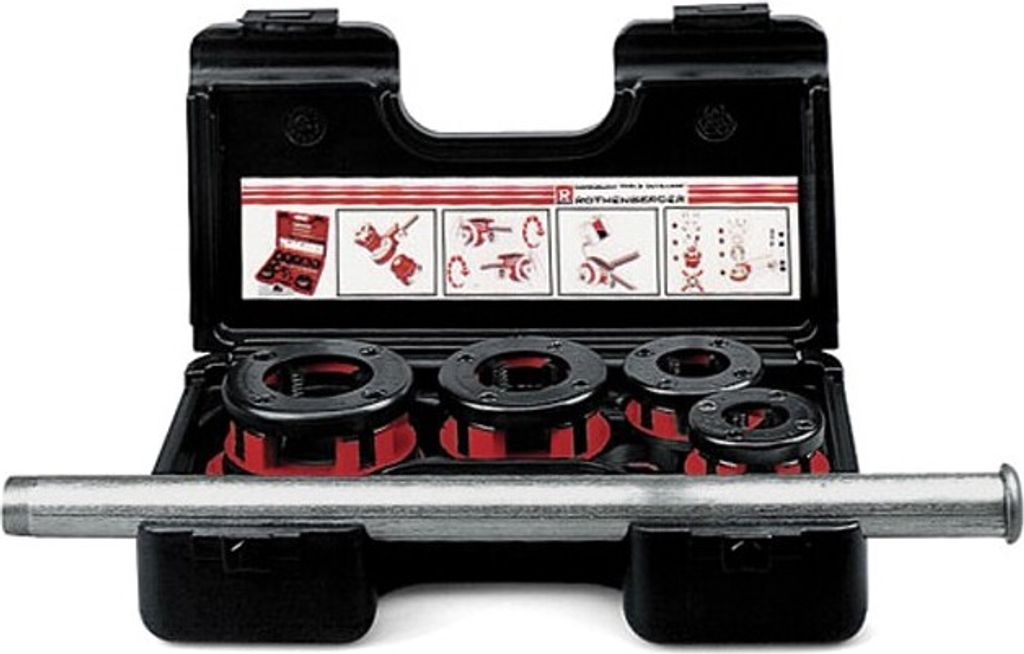 Rothenberger Gewindeschneid-Koffer, SUPER CUT, 1/2 - 1.1/4", BSPT R