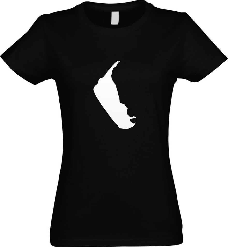 Kiwistar - T-Shirt tailliert - Damen - schwarz - Amrum - Deutschland - Insel - mit Motiv Bedruckt - Funshirt Design - Sport - Freizeit - Damen - M