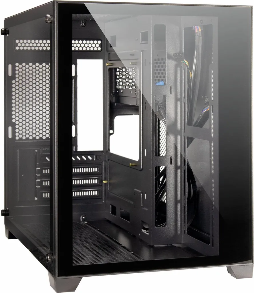 Inter-Tech C-501 Aspect Case Gaming Economico Nero Vetro Temprato