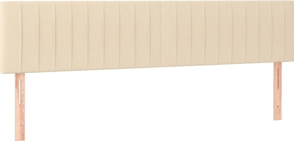 vidaXL Kopfteile Creme 160x5x78/88 cm Stoff