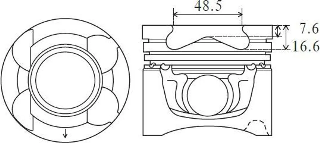 Piston FAI AutoParts PK27-050 pour Nissan Navara et PathFinder OE 7485133036
