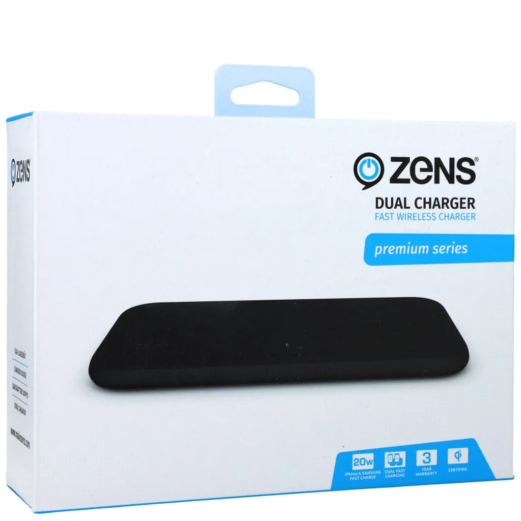 Station Charge Rapide ZENS 20W - Double Induction Apple Fast Charge Noir - 12