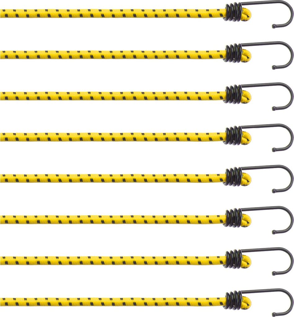 com-four 10-teiliges Set Gummispanner - Gepäckspanner - Expander mit Haken - Spanngummi zur Ladungssicherung - Spanngurt