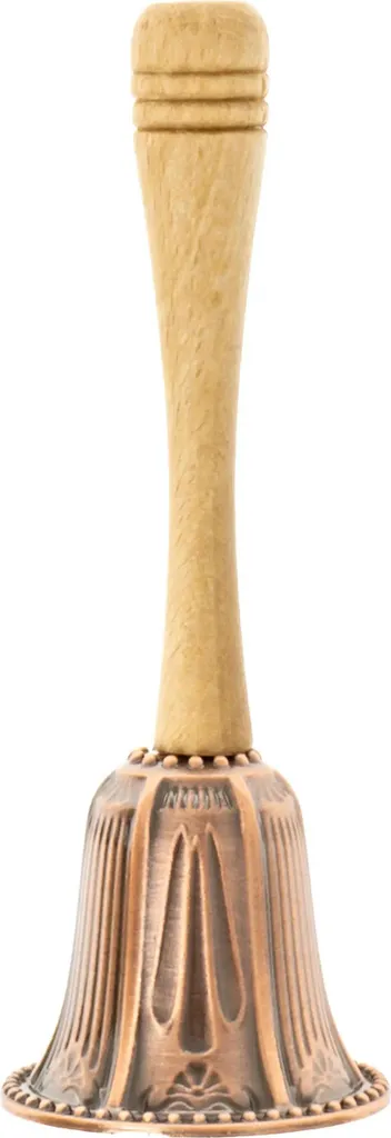 Éveil musical sans plastique - Cloche de Noël en bois et cuivre 13 cm