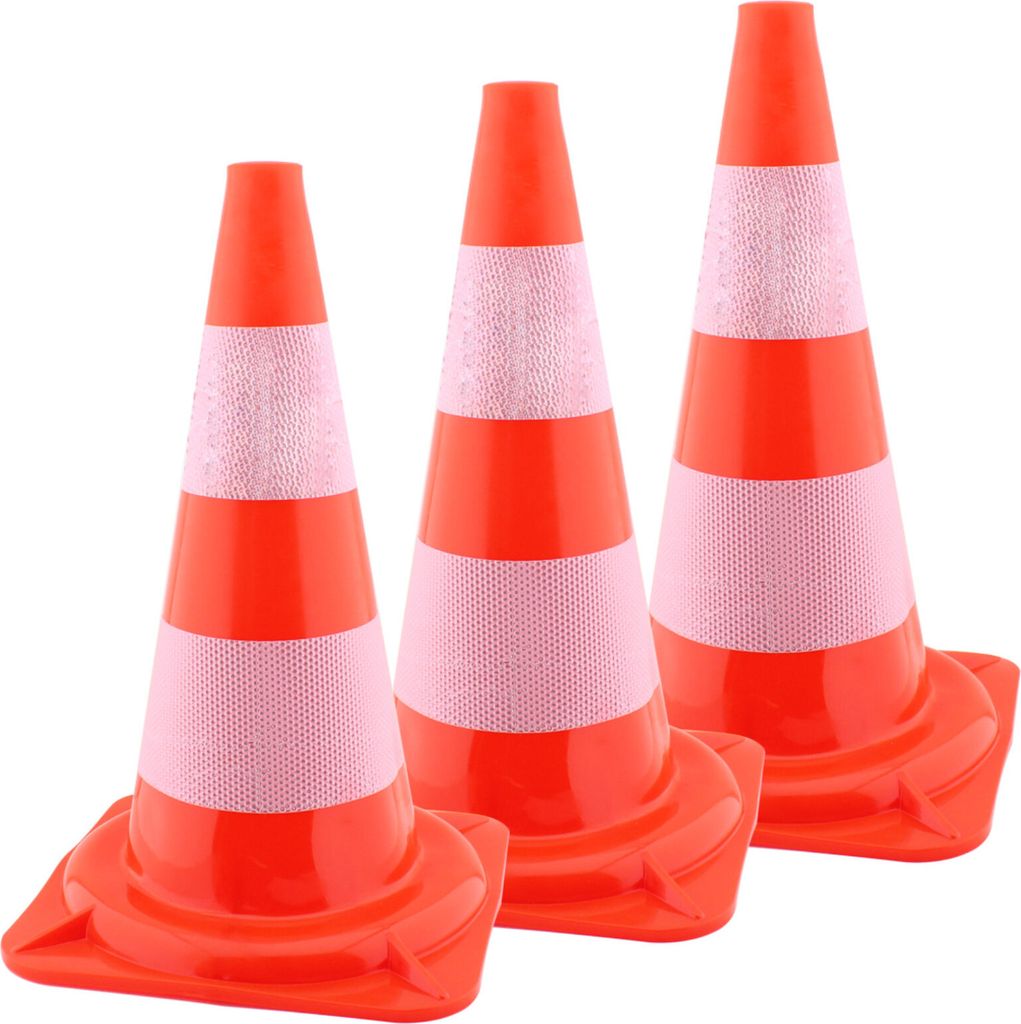 Verkehrspylon Pylon Hütchen Verkehrsleitkegel Warnkegel Markierungskegel Absperrkegel Warnbake Leitpfosten Lübecker Hut Parcours 3 Stück