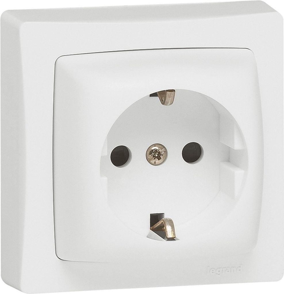 Legrand OTEO Aufputz Steckdose erhöhter Berührungsschutz, Schutzkontakt, 086031