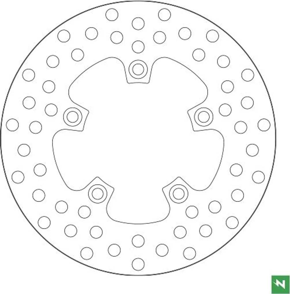 Disque de frein DF4118A 260 mm rigide à 5 trous pour moto