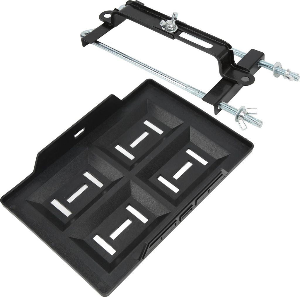 Robuster Auto-Boots-Batteriehalter, Niederhalter mit verstellbarer Halterung, universell für Batterien der Serien 27, 30, 31 (28 + 27 Ständer)