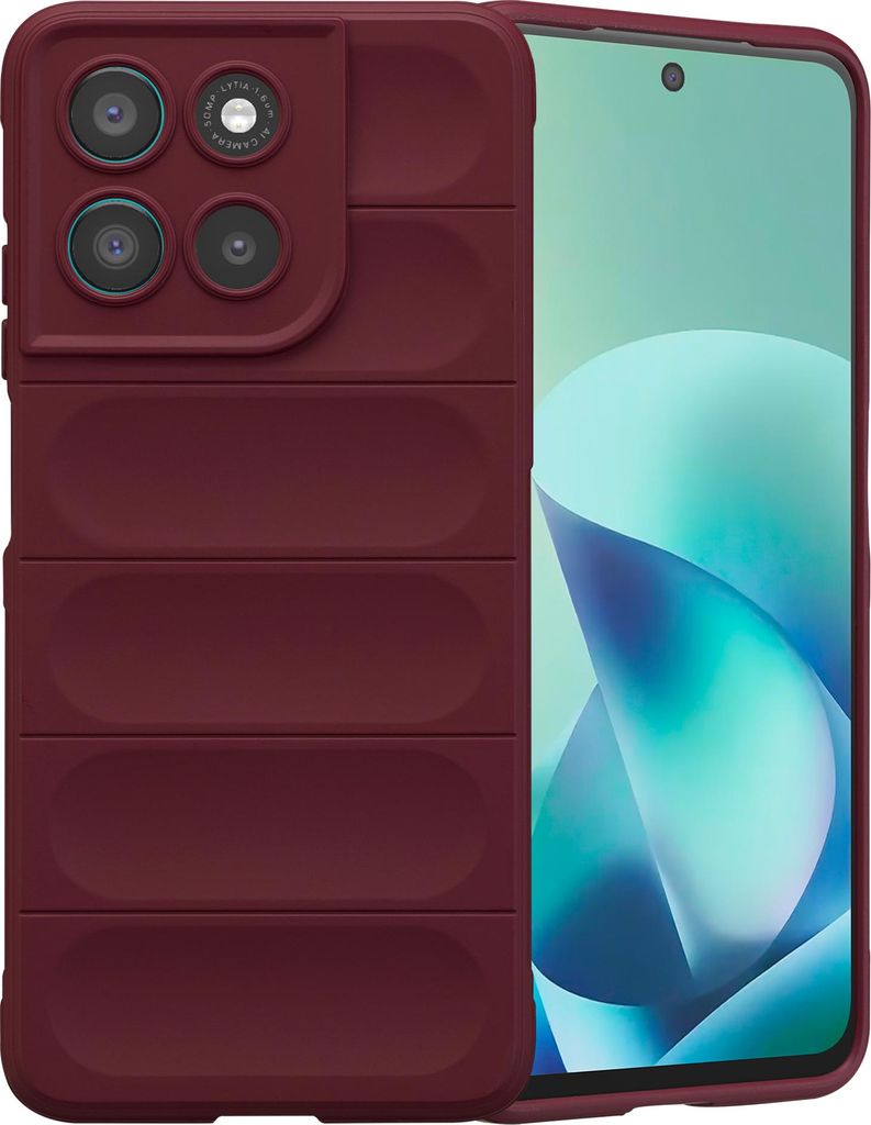 imoshion EasyGrip Backcover für das Motorola Moto G57 Power – Aubergine