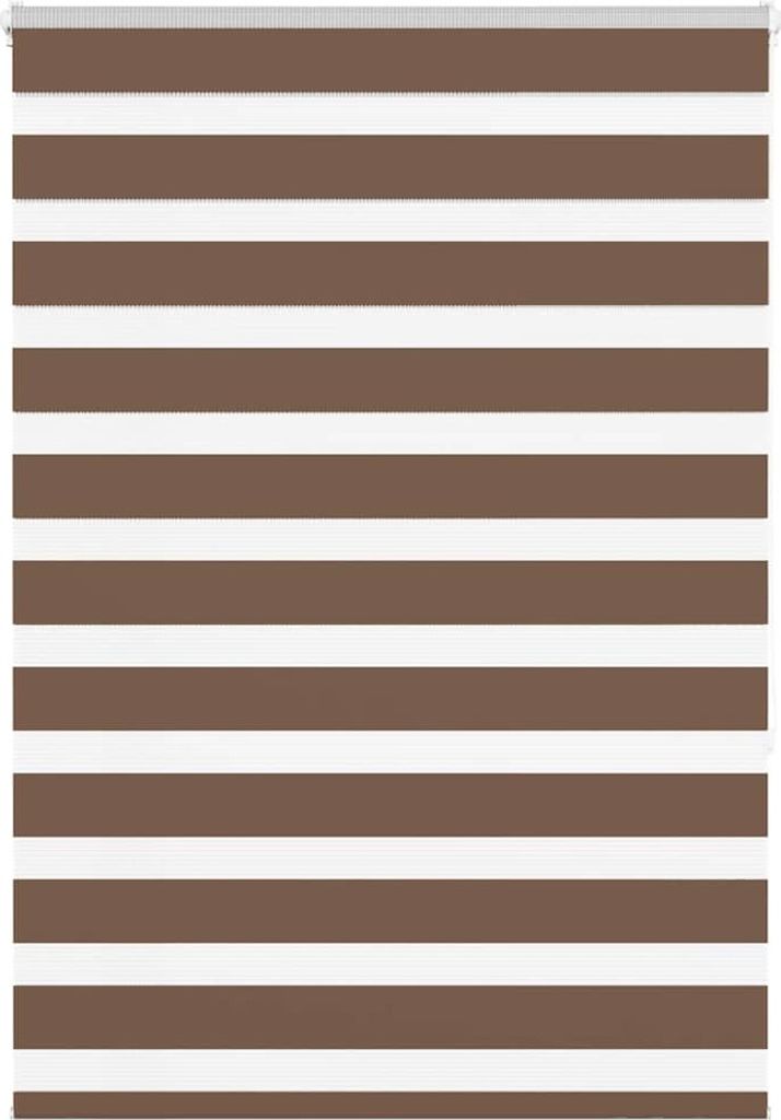 Maison Exclusive - Doppelrollo Braun 95x150 cm Stoffbreite 90,9 cm Polyester