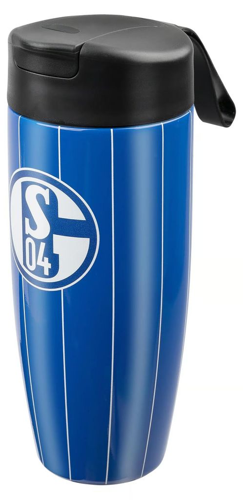 FC Schalke 04 Thermobecher blau, weiß STK Produktbild 