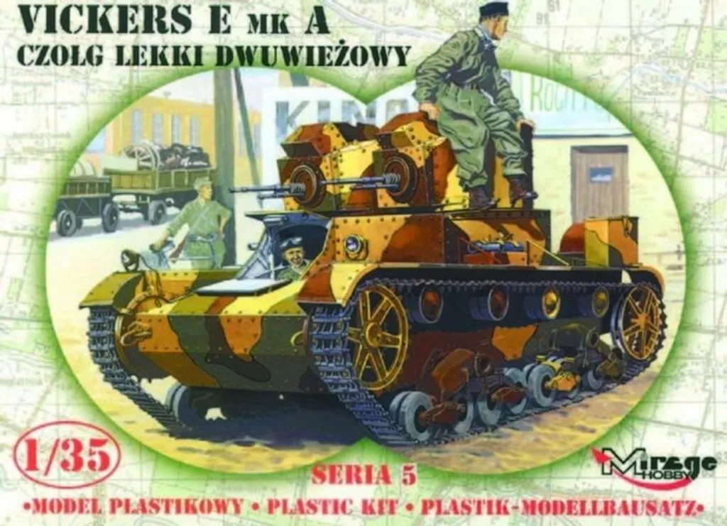 Maquette Vickers E Mk A 1:35 Mirage Hobby 35303 Montage Facile Pro