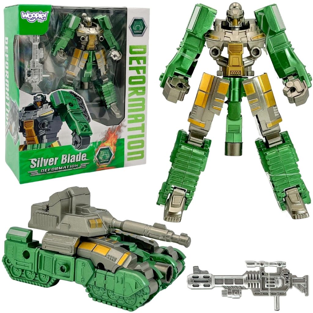 Woopie Transforming Robot Silver Blade 2in1 Tank Produktbild 