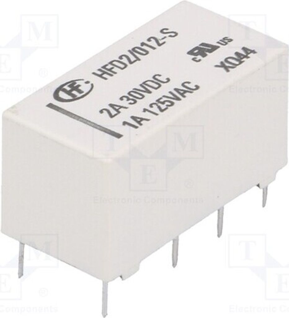 1x Relais: elektromagnetisch USpule : 12VDC 1A/125VAC 3A HFD2/012-S Elektromagne