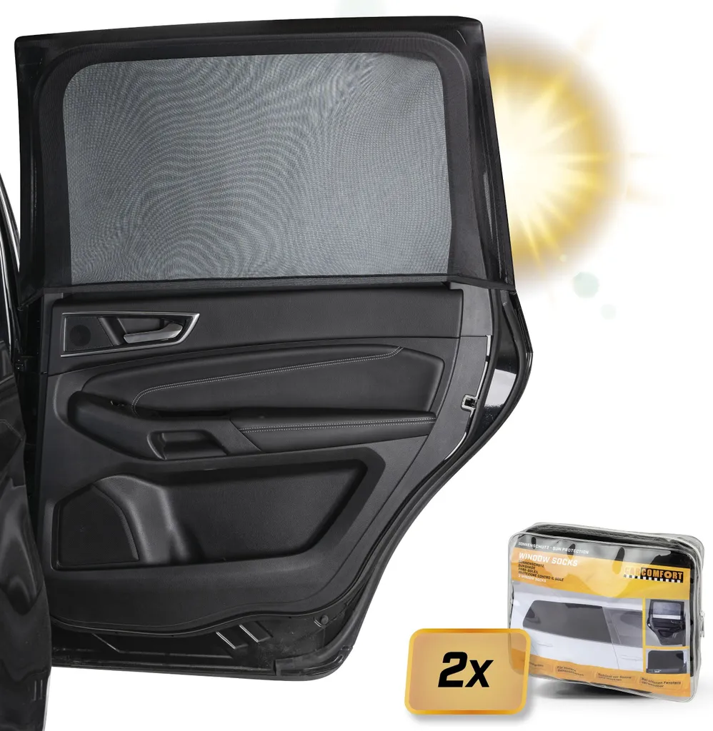 Set 2 Parasole CarComfort per Auto - Massima Protezione UV e Comfort
