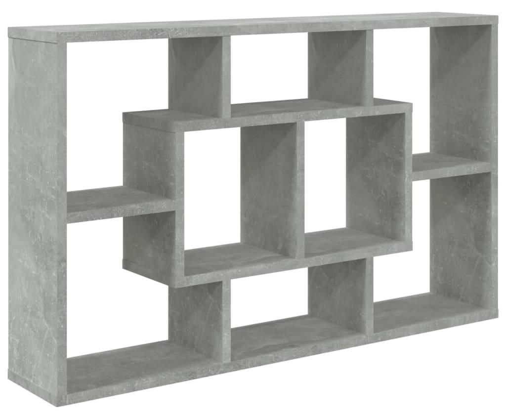 vidaXL Wandregal Betongrau 85x16x52,5 cm Holzwerkstoff
