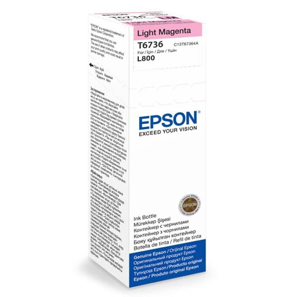 Epson T6736 - 70 ml - hellmagentafarben - original - Nachfülltinte - für Epson L1800, L800, L805, L810, L850