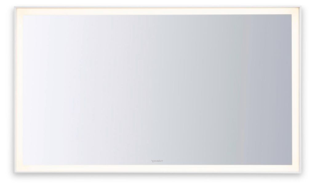 Duravit L-Cube Spiegel mit integrierter Beleuchtung, eckig, 1200x700x67mm, Weiß Aluminium Matt, LC7383018180000