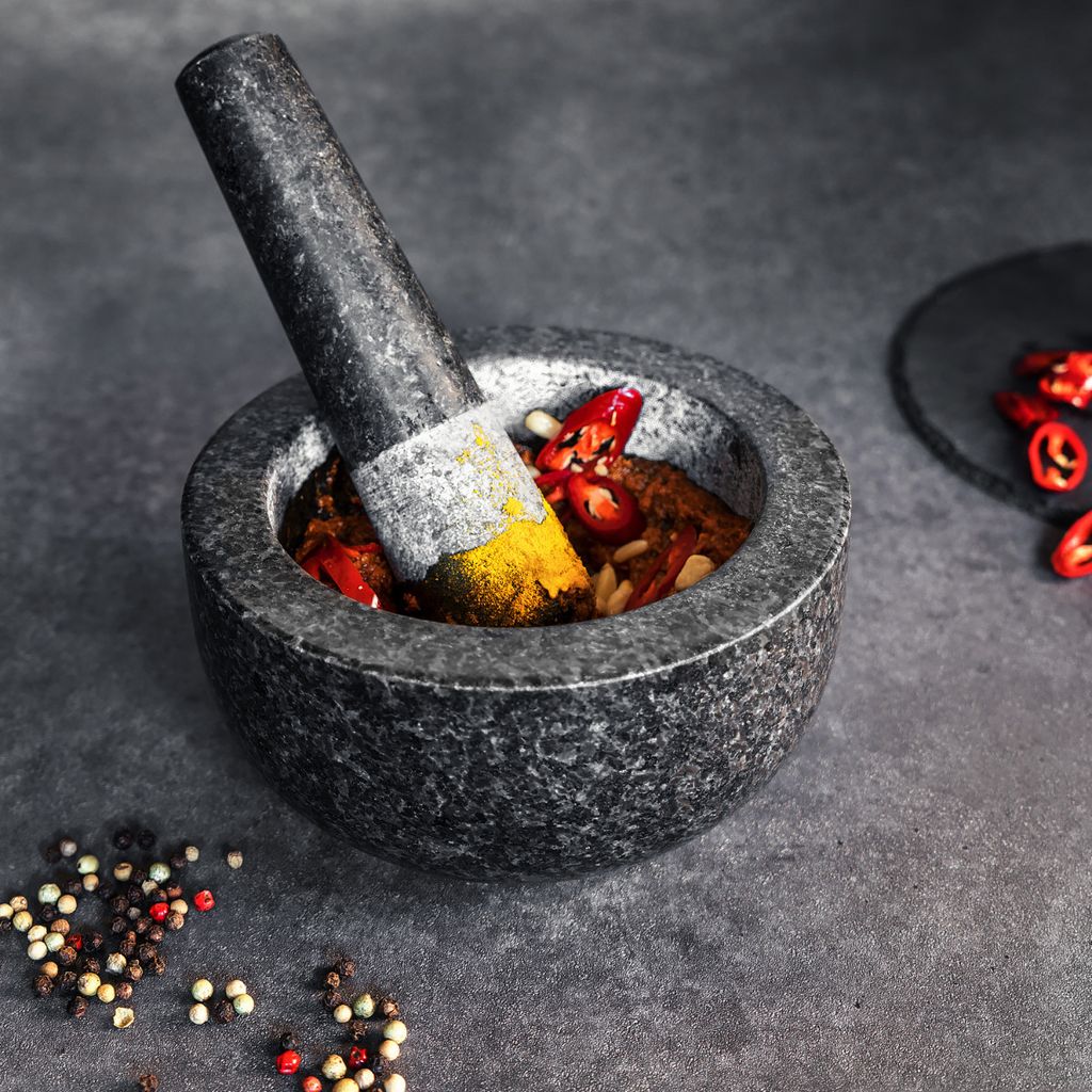 Vasconia Mörser Und Stößel Aus Granit – 4 Tassen Fassungsvermögen