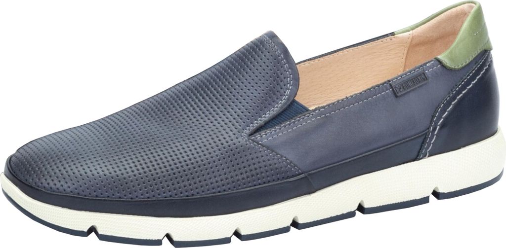 Pikolinos Herren Slipper Leder Mokassin Schlupfschuh Fuencarral M4A-3221C1, Größe:42 EU, Farbe:Blau