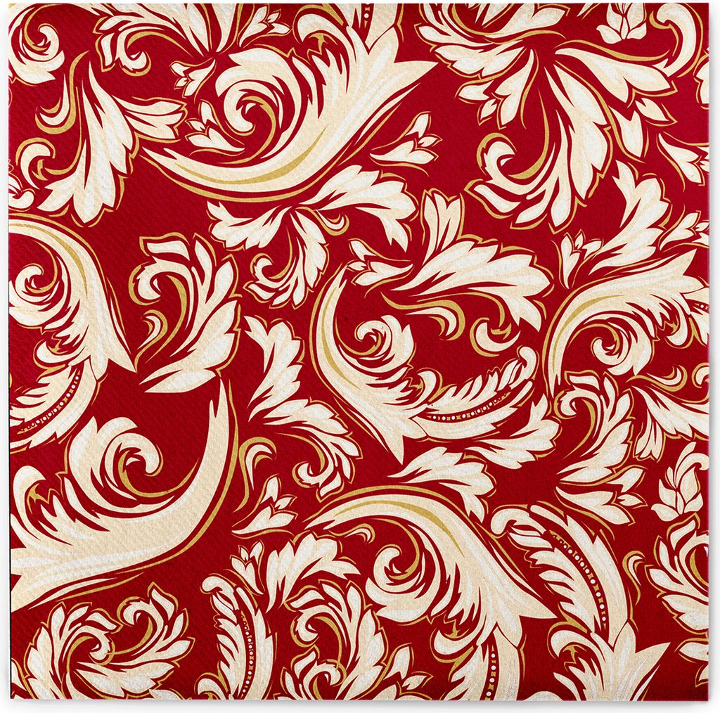 Sovie HORECA Serviette Cascade in Bordeaux aus Linclass Airlaid 40 x 40 cm, 50 Stück - Ornamente