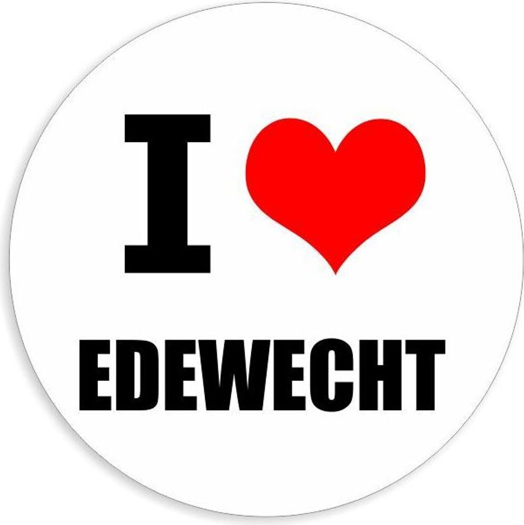 Kiwistar - Autoaufkleber - 8x8 cm - außen klebend - I love Edewecht für Auto, Laptop, Fahrrad, LKW, Motorrad Aufkleber mehrfarbig Sticker Decal