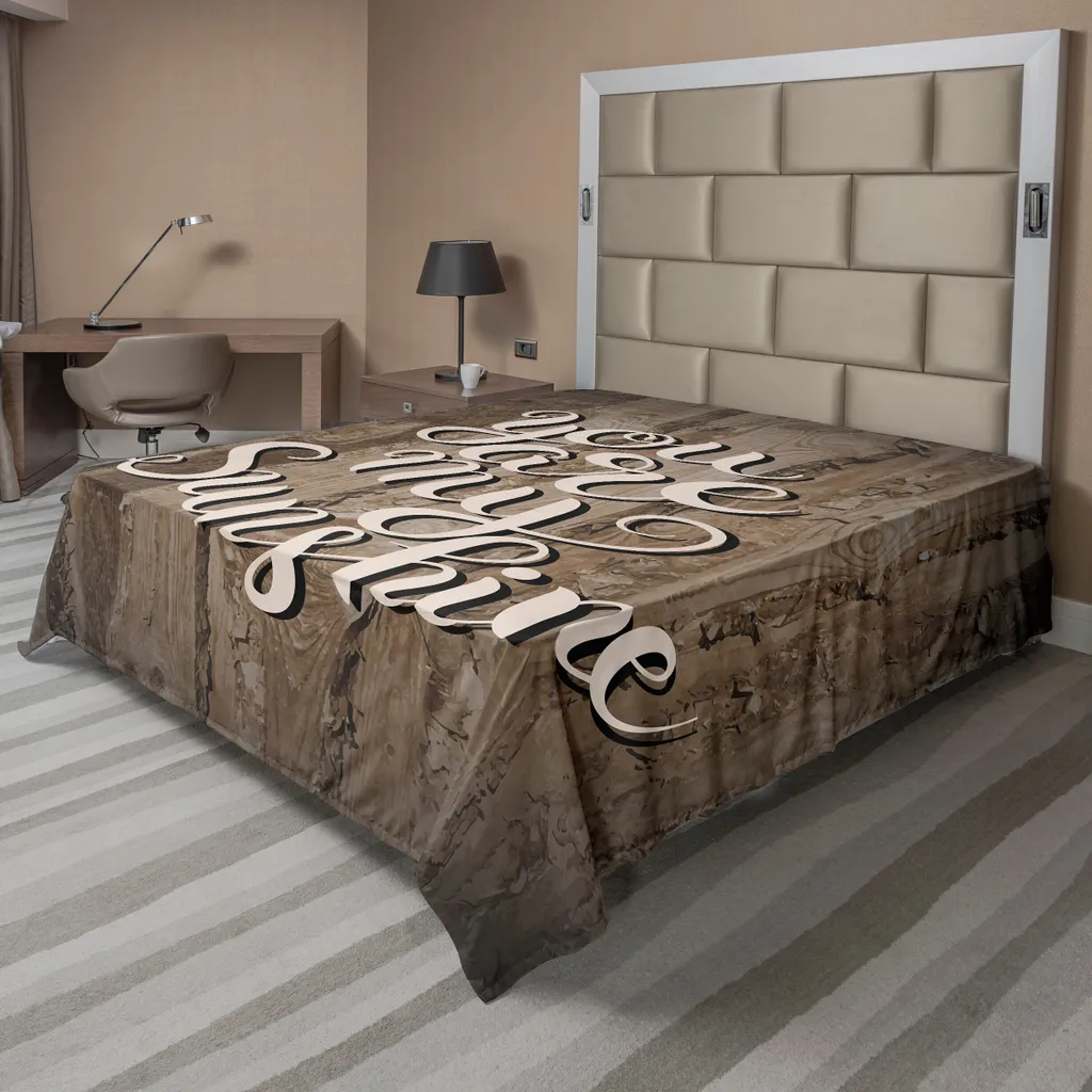 Lenzuolo Decorativo Rustico ABAKUHAUS Marrone 266x260 Stampa Quercia