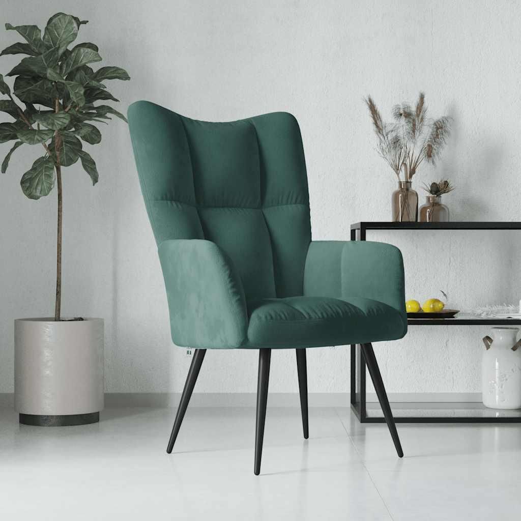 vidaXL Relaxsessel Dunkelgrün Samt Produktbild 