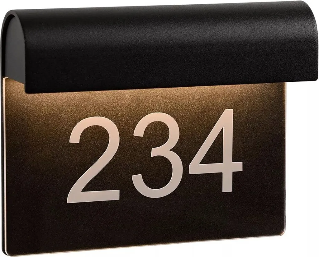 Applique LED 6W avec numéro de maison THESI Lucide 27881/06/30 Noir