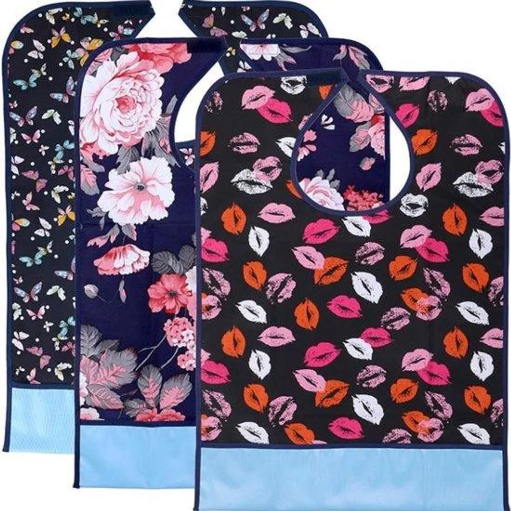 Tabliers de repas pour seniors imperméables lot de 3 grandes tailles